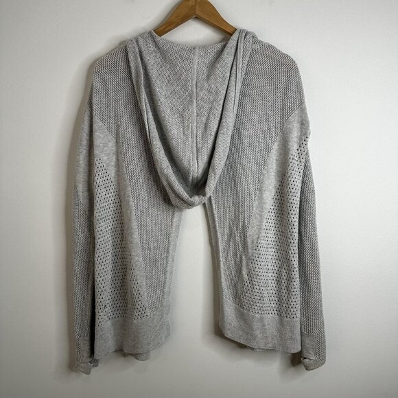 Lululemon Cardigan Womens 2 Open Hooded Sweater Lightweight Knit Yoga Lounge - Picture 9 of 12